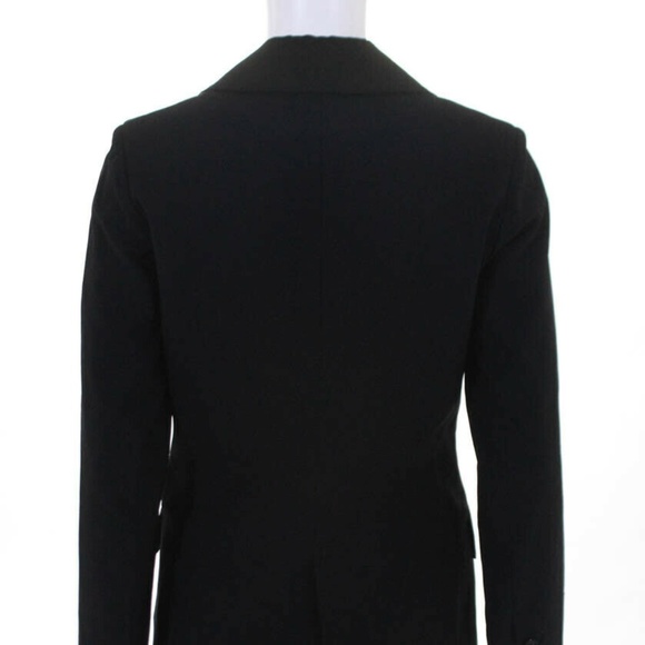 JENNIFER HOPE ONE BUTTON BLAZER BLACK WOOL SIZE 2 - Picture 2 of 5